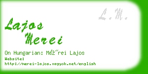 lajos merei business card